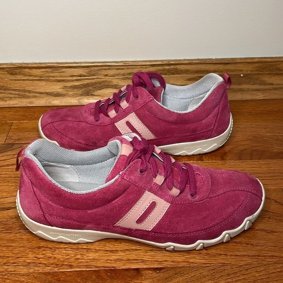 HÖTTER Women’s Pink Suede Low Top Sneakers US10 Made in England Preppy - Picture 7 of 10